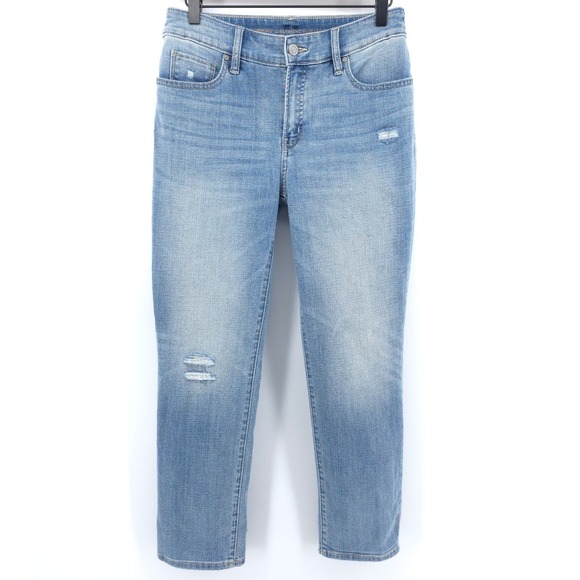 Chico's Denim - Chico's Women Jeans So Slimming Girlfriend Slim Leg Crop 00 (US‎ 2) Blue